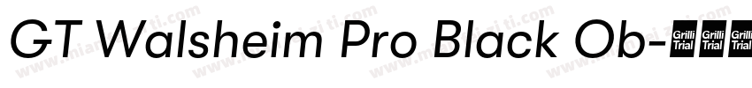 GT Walsheim Pro Black Ob字体转换